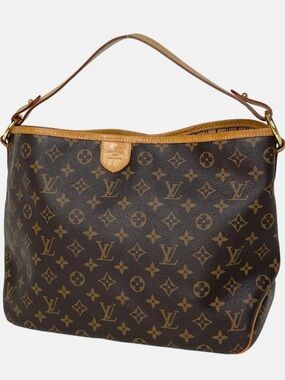 Louis Vuitton Monogram Canvas Shoulder Hobo in Brown/Tan